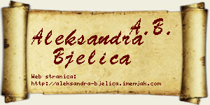 Aleksandra Bjelica vizit kartica